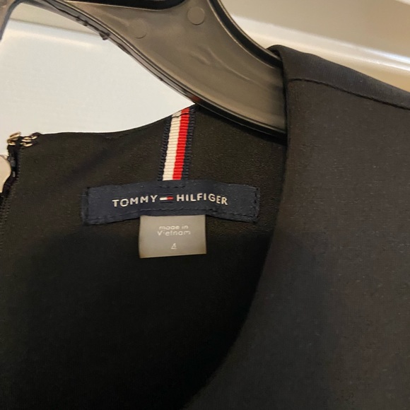 NWT Tommy Hilfiger black ruffle sleeved dress - Picture 3 of 14